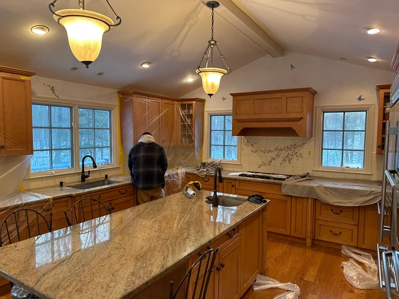Preparing the kitchen for window replacement